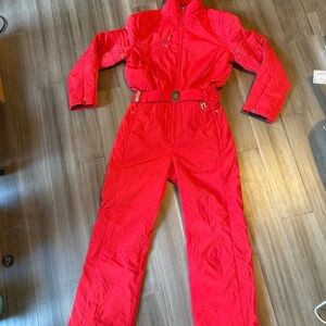 Vintage Bogner Bright Red One-Piece Ski Jumpsuit